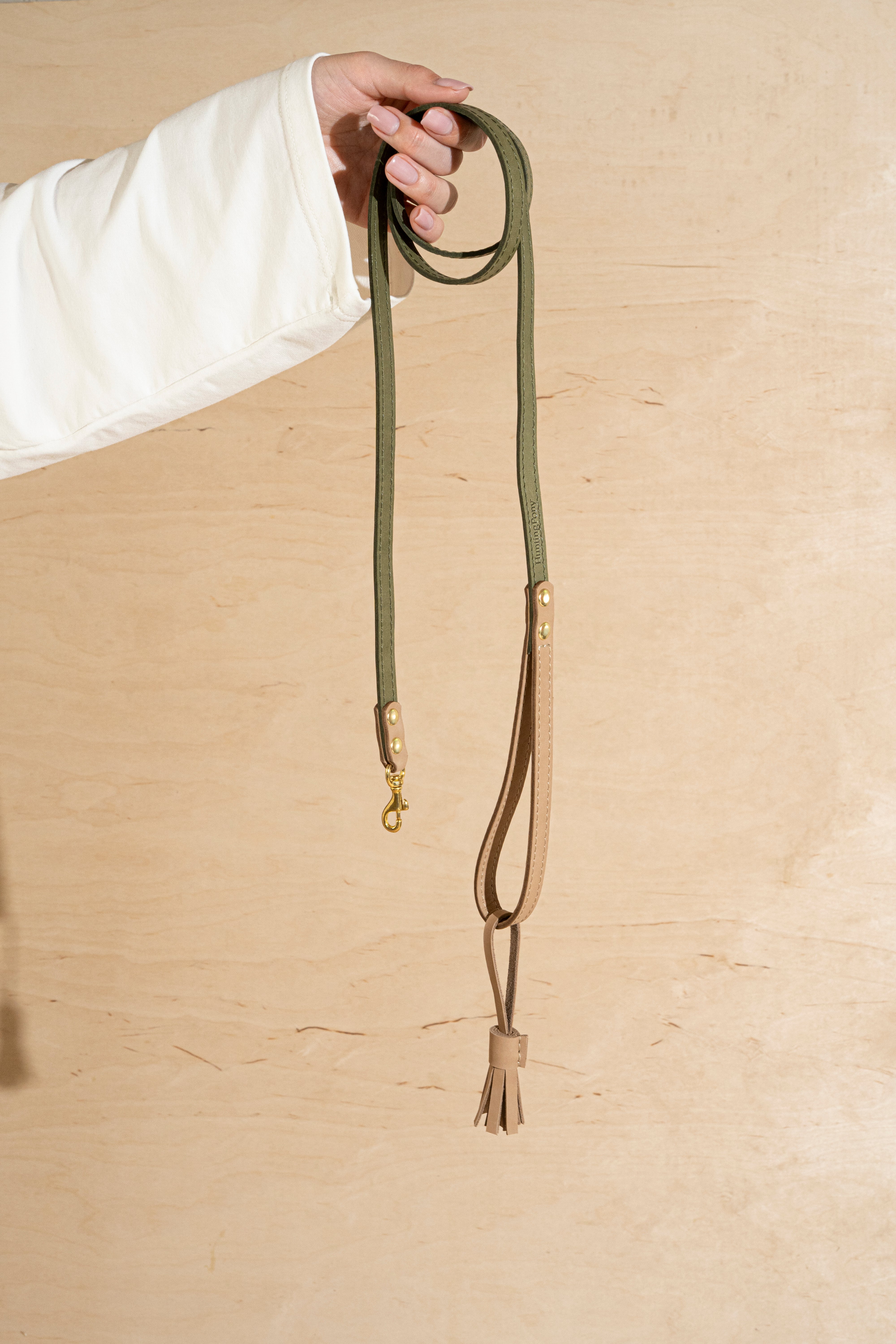 Premium Green and Beige Pony Leash for Dogs - Durable, Adjustable Pet Walking Lead for Small to Medium Breeds - Perfect for Daily Walks, Training, and Outdoor Adventures