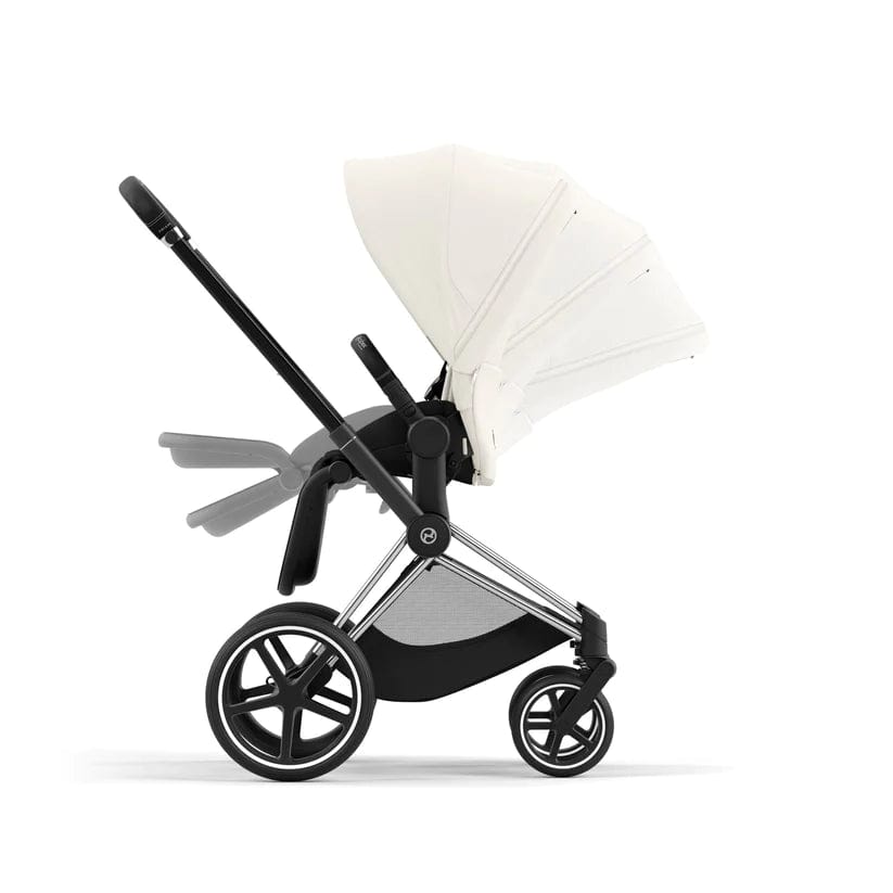 Cybex ePriam 2 Complete Stroller - Lightweight Chrome & Black Baby Stroller for Newborns to Toddlers | Perfect for City Walks, Shopping & Travel