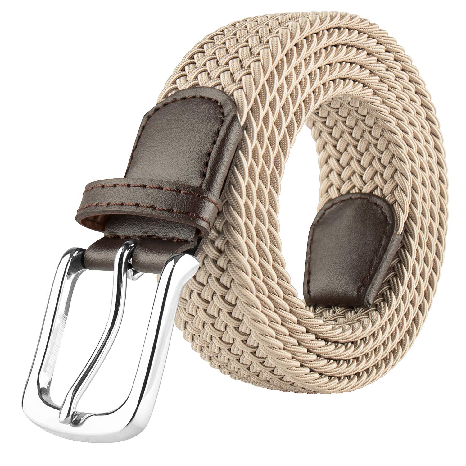 JUKMO Elastic Braided Belt for Women & Men - Adjustable Stretch Woven Belt with Gift Box - Perfect for Casual Wear, Office, Jeans & Dresses