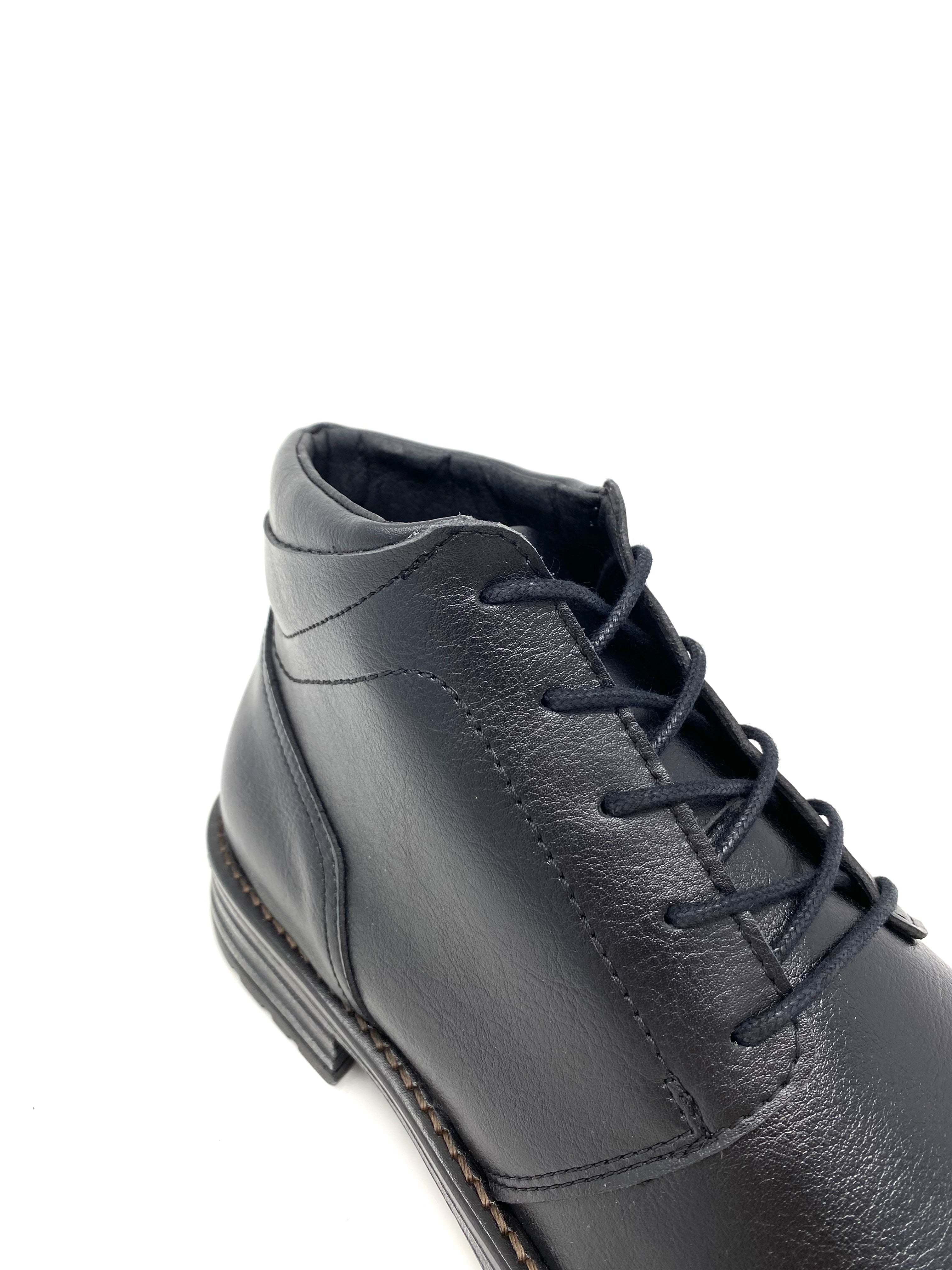 Novacas Fernando Black Leather Boots for Men - Stylish & Comfortable Ankle Boots for Casual Wear, Work & Outdoor Activities