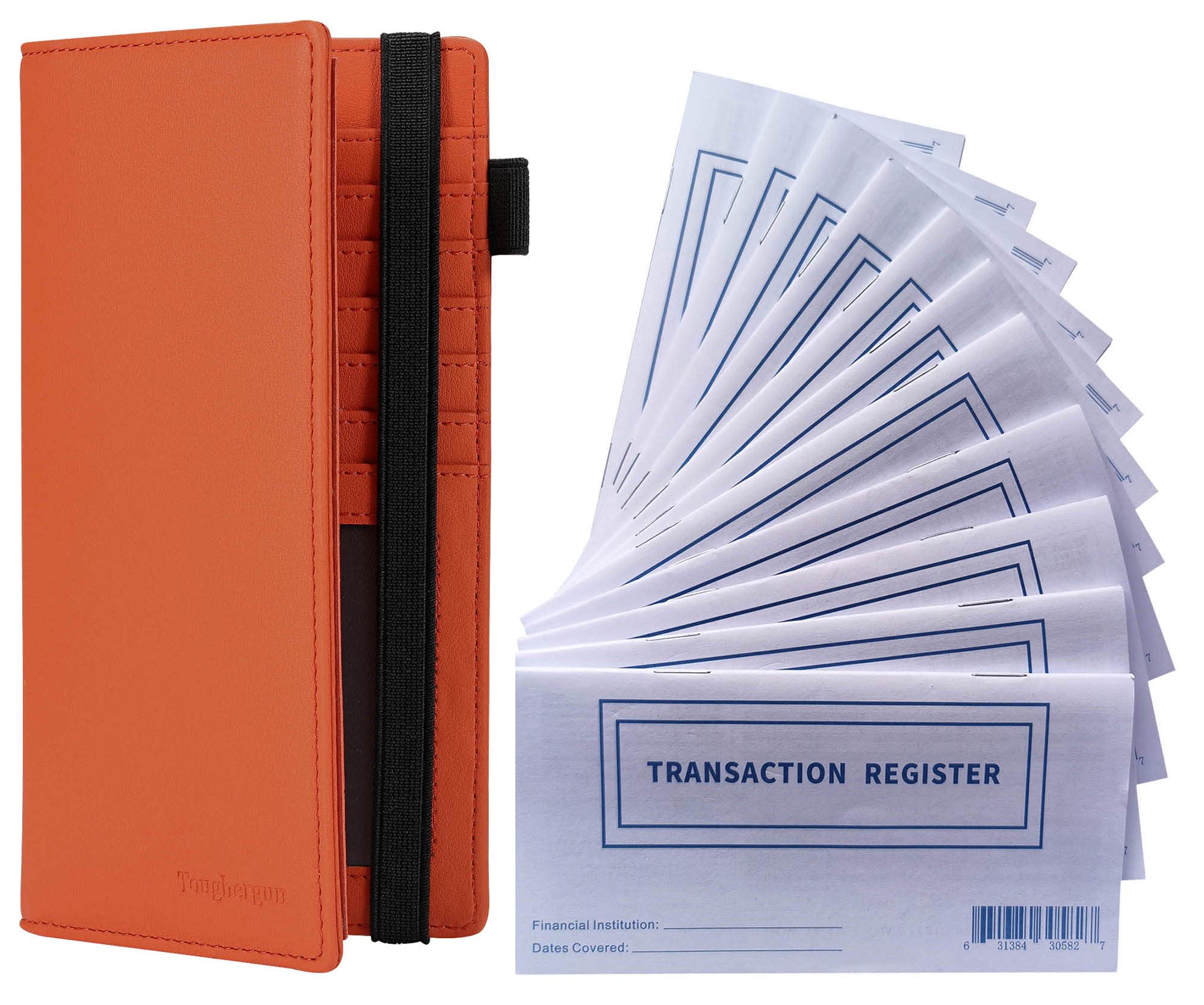 Toughergun Vegan Leather Checkbook Cover - RFID Blocking Wallet for Men & Women - Stylish & Secure Card Holder for Everyday Use & Travel