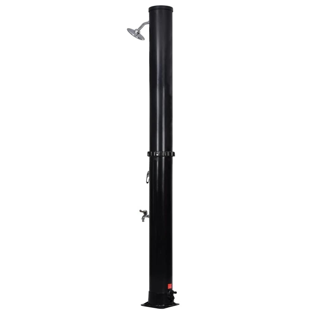 **10.6 Gallon Outdoor Solar Shower with Adjustable Shower Head & Faucet - Portable Camping, Beach, RV, and Garden Use (Black & Silver, 14.29g)**
