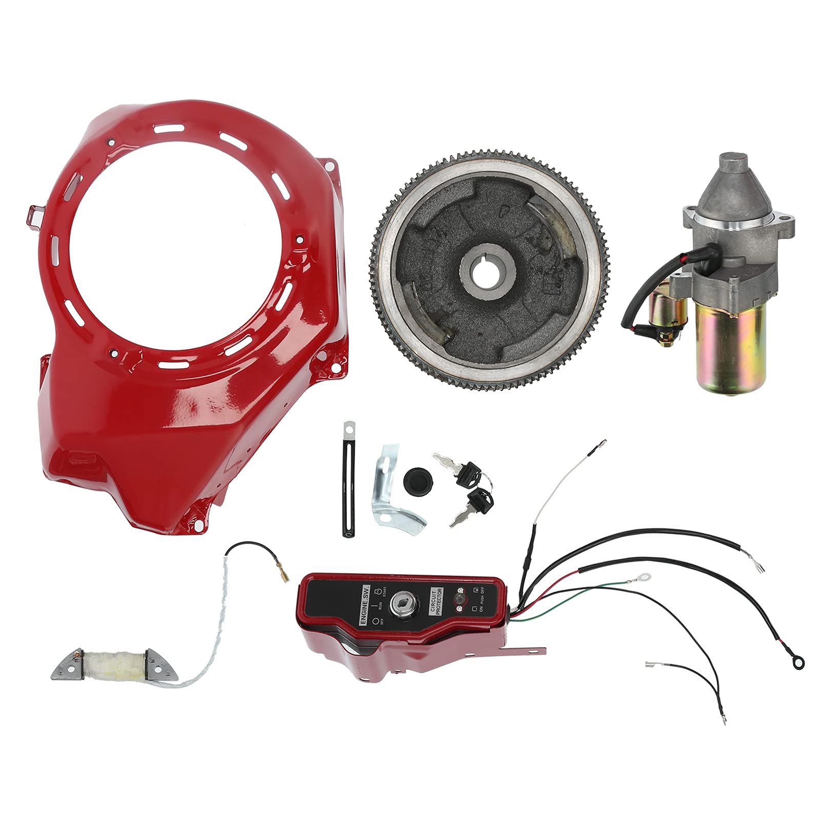 Electric Start Kit for 188F/190F/192F Gasoline Engines - 5-6.5KW Power, Cast Iron Starter - Perfect for Generators, Water Pumps & Agricultural Equipment