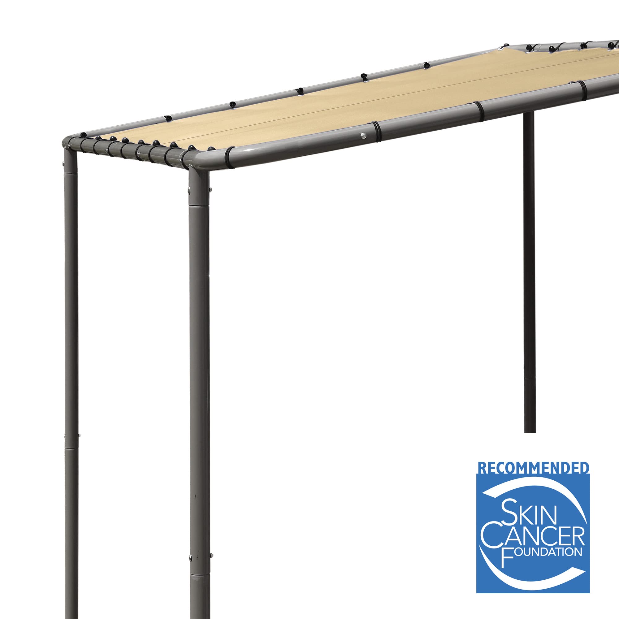 ShelterLogic 10' x 6' Solano Gazebo with Carbon Steel Frame & Water-Resistant Tan Canopy - Outdoor Sun Protection for Patio, Garden, and Backyard