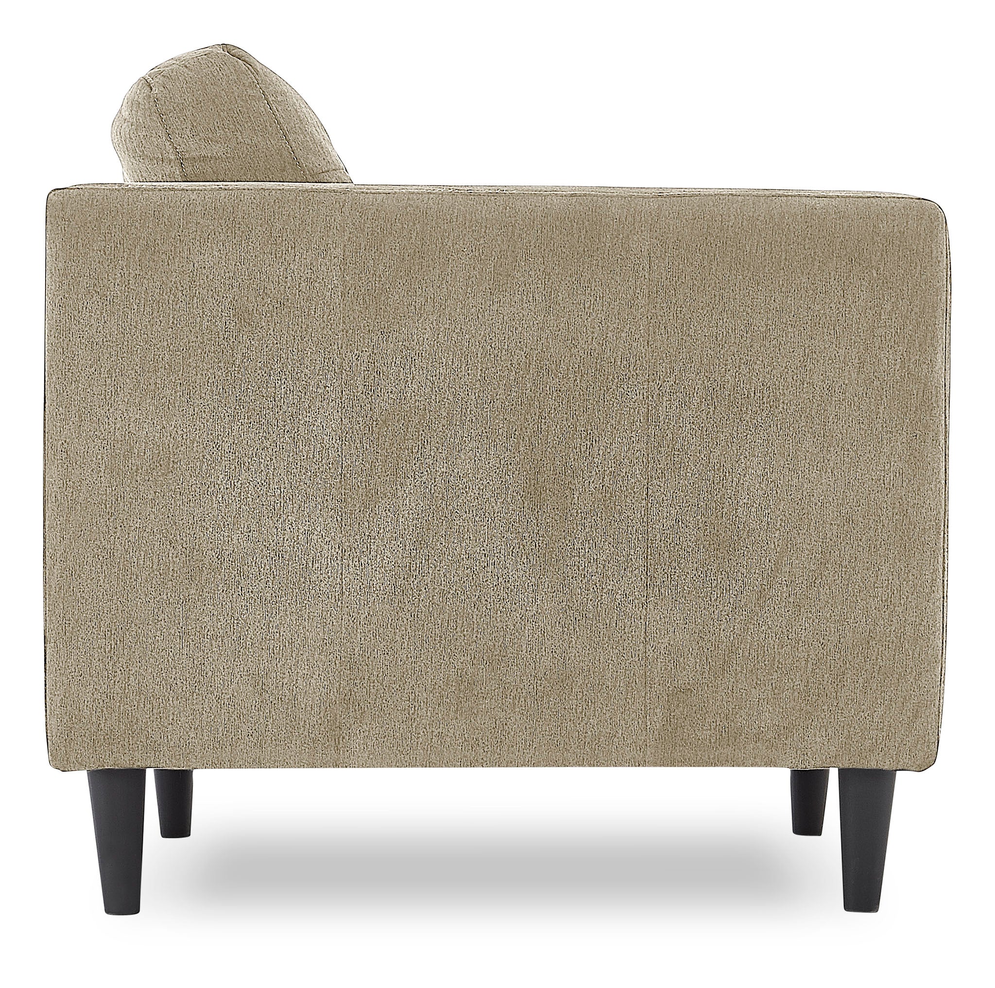 Modern Taupe Athena Chair - Mid-Century Accent Chair for Living Room, Bedroom, or Office - Comfortable Upholstered Lounge Chair with Wooden Legs