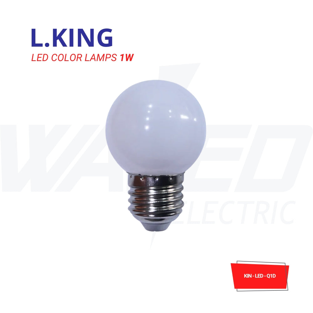 1W LED Colored Lamp - Energy Efficient Mood Lighting for Home, Party & Decoration by L.KING | Perfect for Bedroom, Living Room, and Outdoor Events