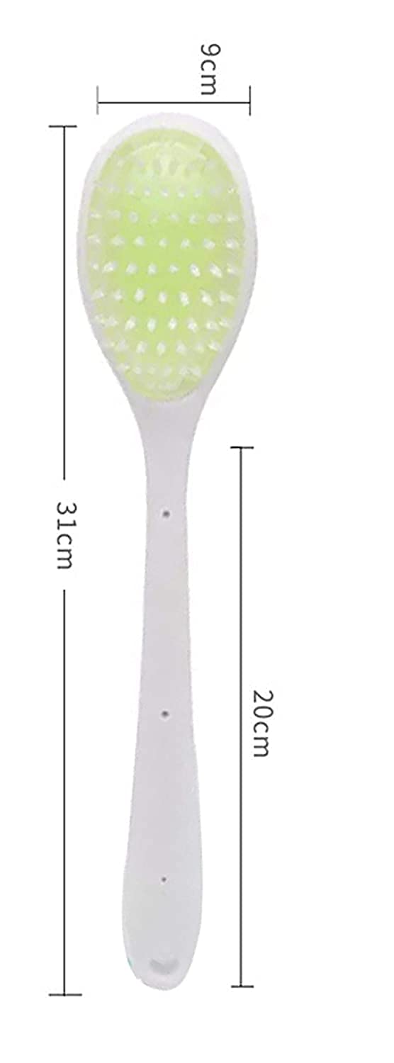 Premium Body Brush with Handle - Exfoliating & Massaging Bath Brush for Smooth Skin - Relaxing Shower Accessory for Men & Women (1-Piece Set) - Ideal for Spa, Home Use & Gift Giving