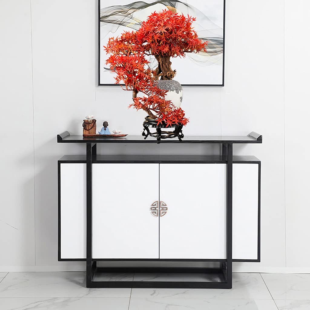 23.6 Inch Artificial Bonsai Tree - Faux Potted Pine & Red Maple Leaf Plant for Home & Office Decor | Perfect for Living Room, Desk, Shelf Display & Zen Garden Decorations