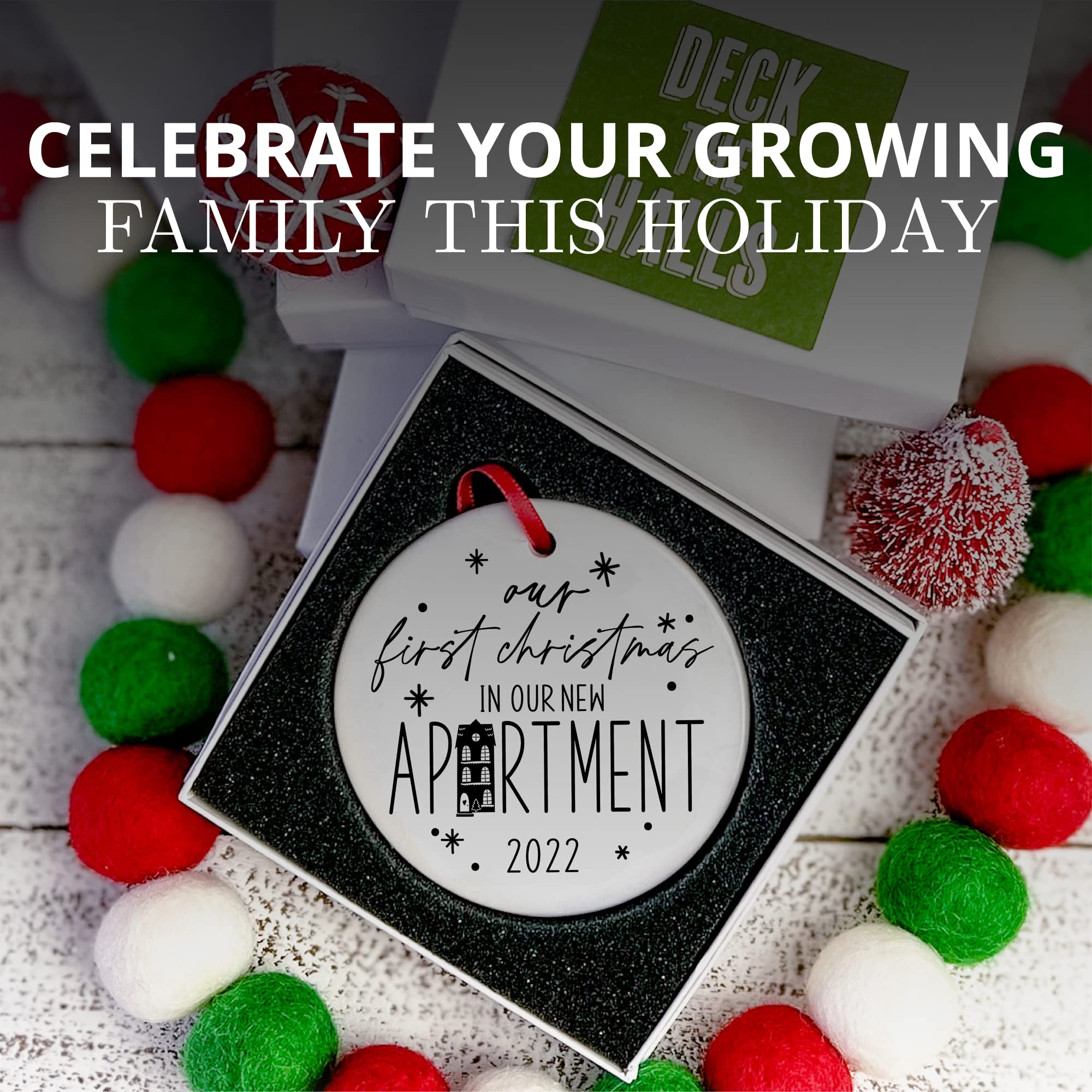 2024 First Christmas in New Apartment Ornament - Unique Housewarming Gift for Couples, Men & Women - Christmas Tree Decoration for New Home Celebration - Perfect for Holiday Decor & Memory Keepsake