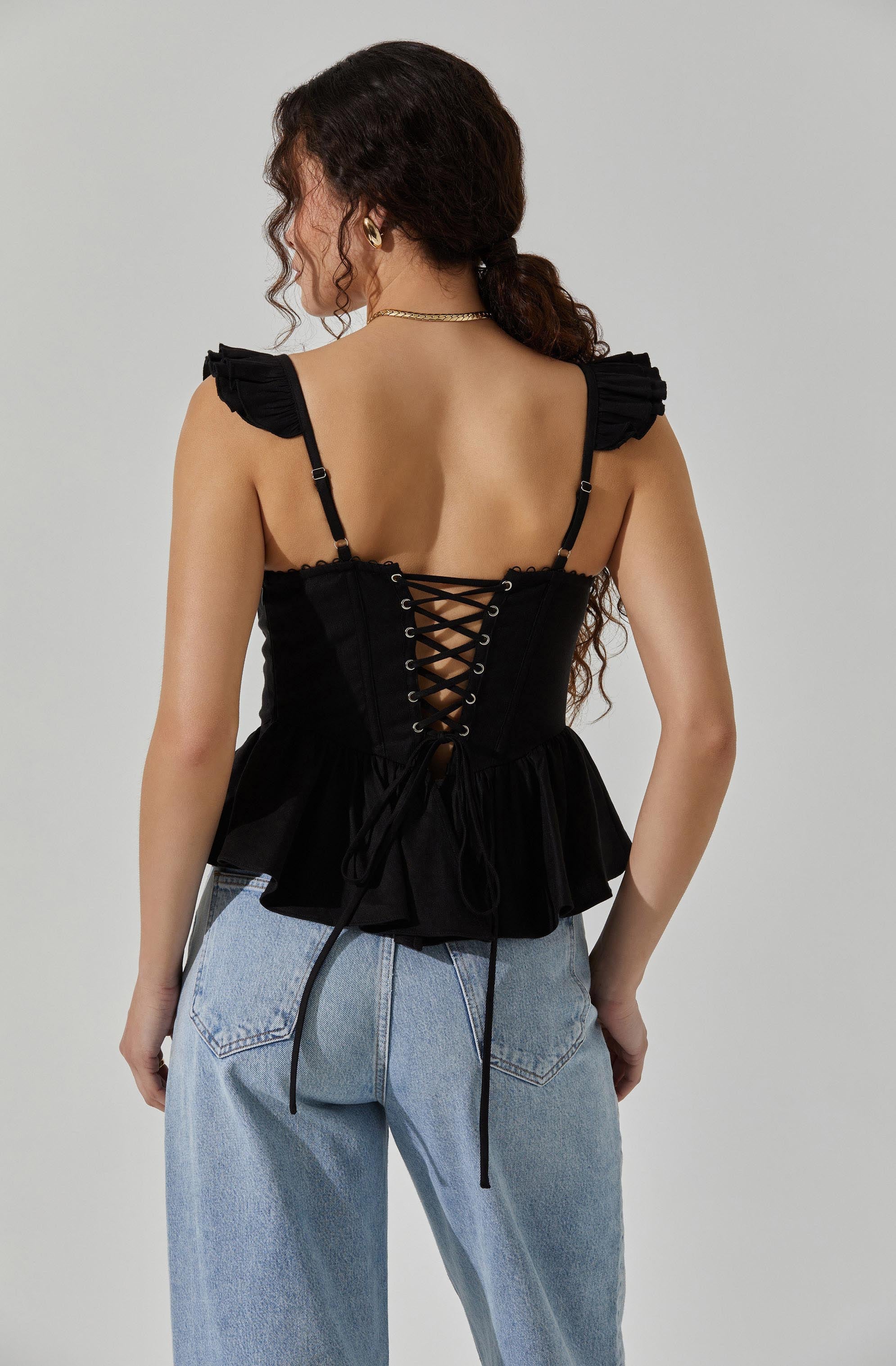 Baylin Peplum Top for Women - Flattering Ruffle Blouse, Casual & Party Wear, Perfect for Office, Date Night & Special Occasions