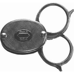 Portable Folding Pocket Magnifier with LED Light - 10X Magnification for Reading, Jewelry Inspection, Coin & Stamp Collecting - Compact Travel Magnifying Glass for Seniors & Hobbyists