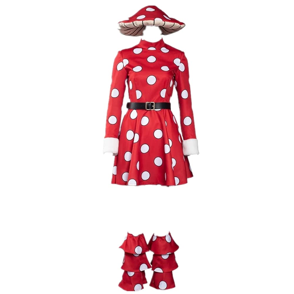 My Hero Academia Kinoko Komori Cosplay Costume Full Outfit Set - Anime Mushroom Girl Dress & Skirt for Halloween, Comic Con, Cosplay Events & Anime Conventions