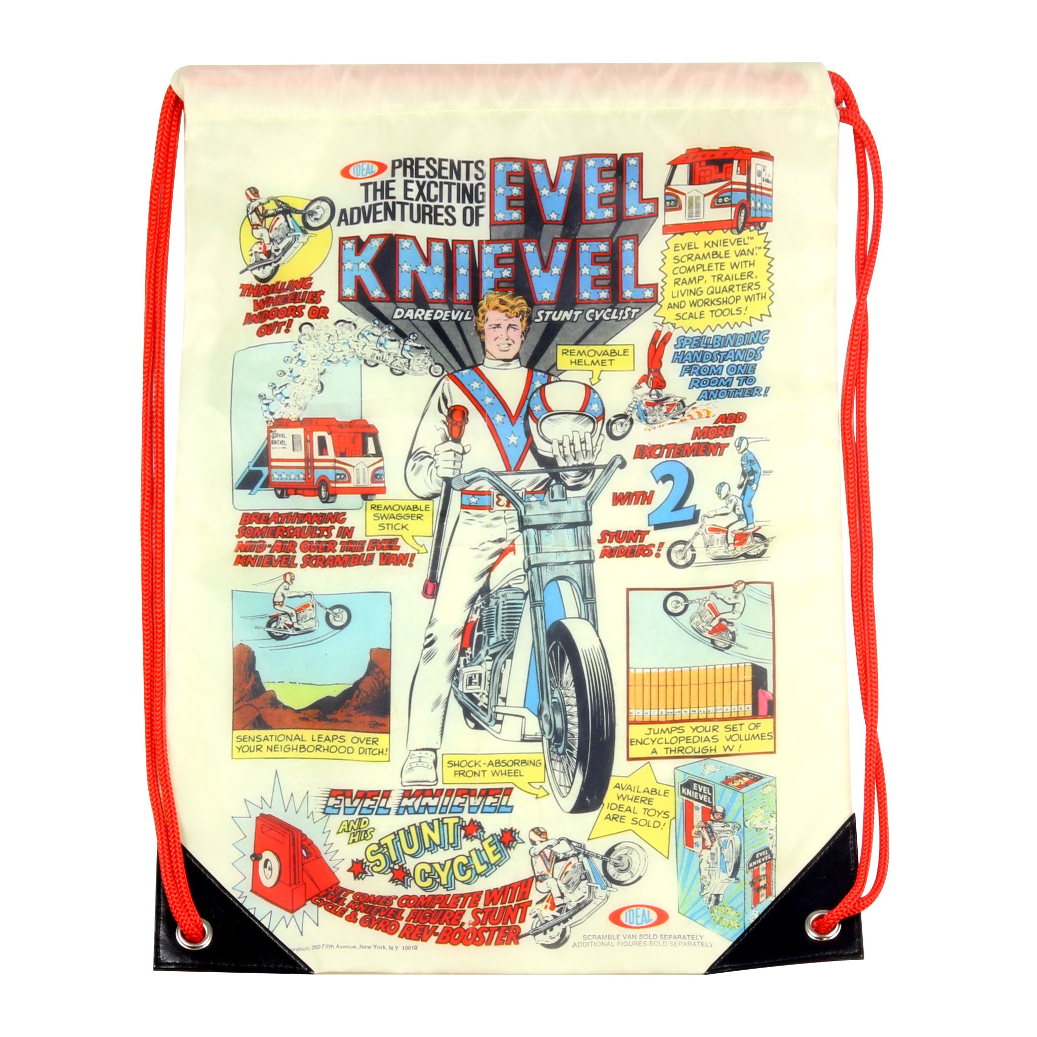 The Coop Knievel Cinch Bag - Universal Cinch Sack for Motorcycles, ATVs & Outdoor Gear - Durable Drawstring Storage Bag for Travel, Camping & Adventure Sports