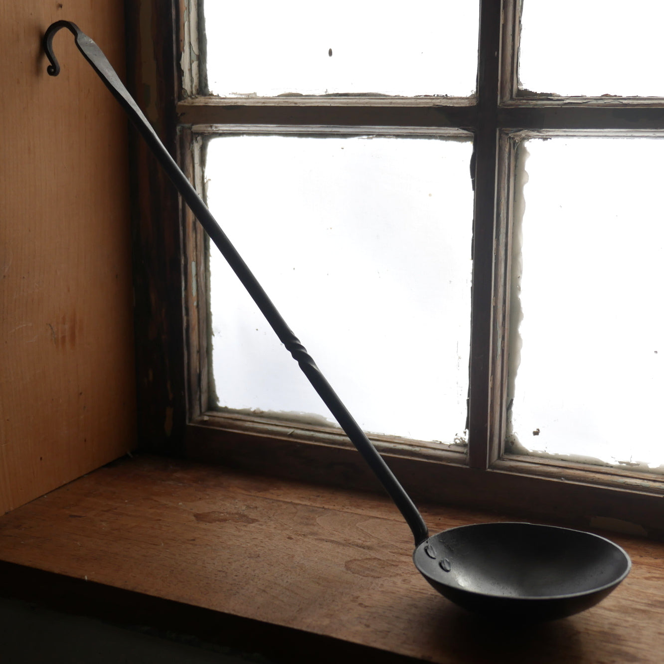 Hand Forged Stainless Steel Ladle - Durable Cooking Spoon for Soup, Stew, and Sauce - Perfect for Kitchen, Camping, and Outdoor Cooking