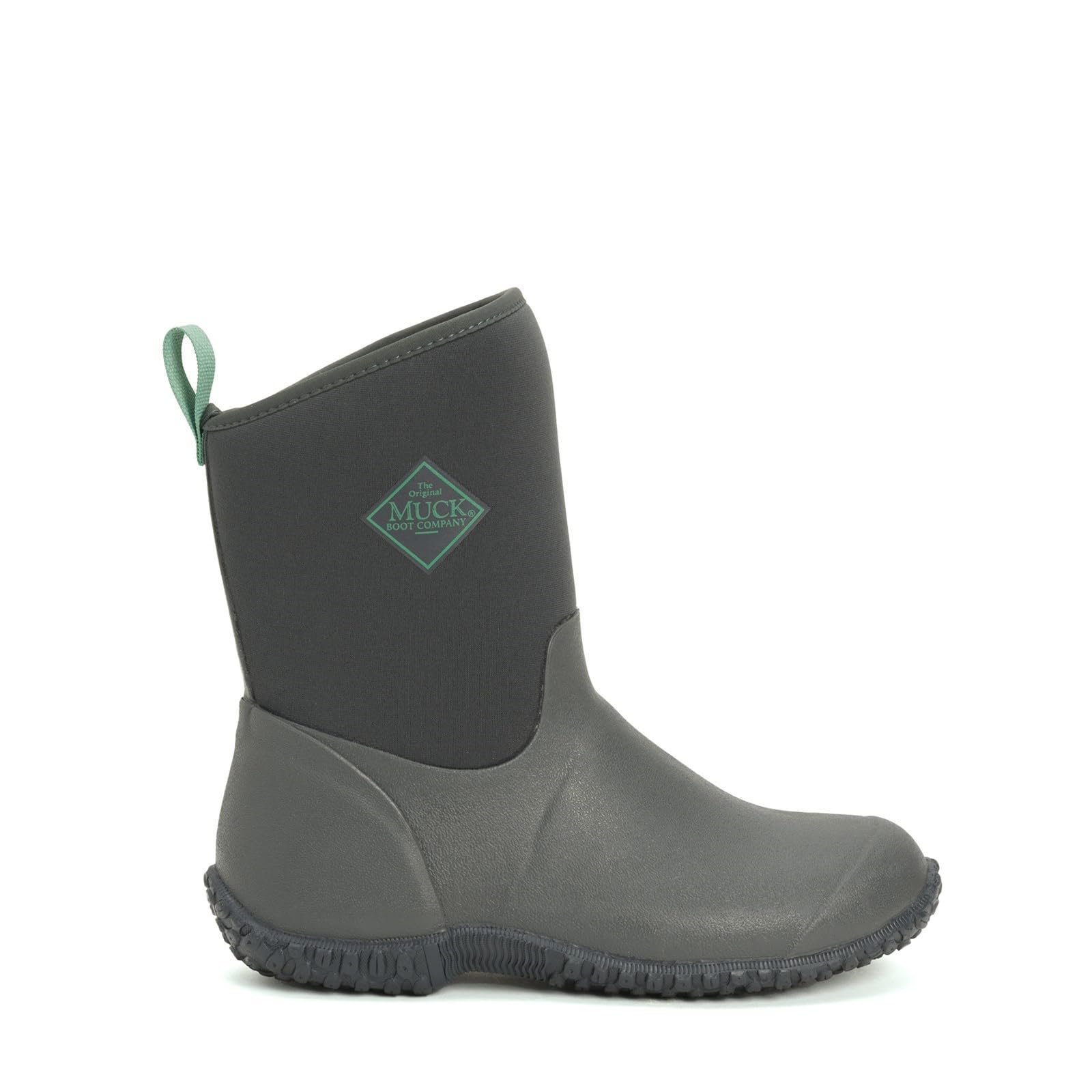Women's Muckster II Mid Pull-On Waterproof Boots - Grey | Ankle to Mid-Calf Rain & Garden Boots for Outdoor Activities, Farming, and Wet Conditions