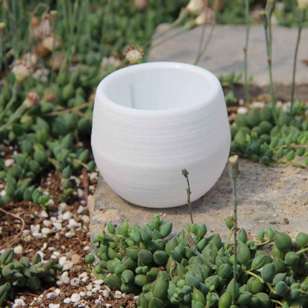 Cabilock Succulent Plant Pots - 4 Inch Decorative Resin Flower Pots for Indoor Plants, Succulents, Cacti - Perfect for Home, Office, and Garden Decor