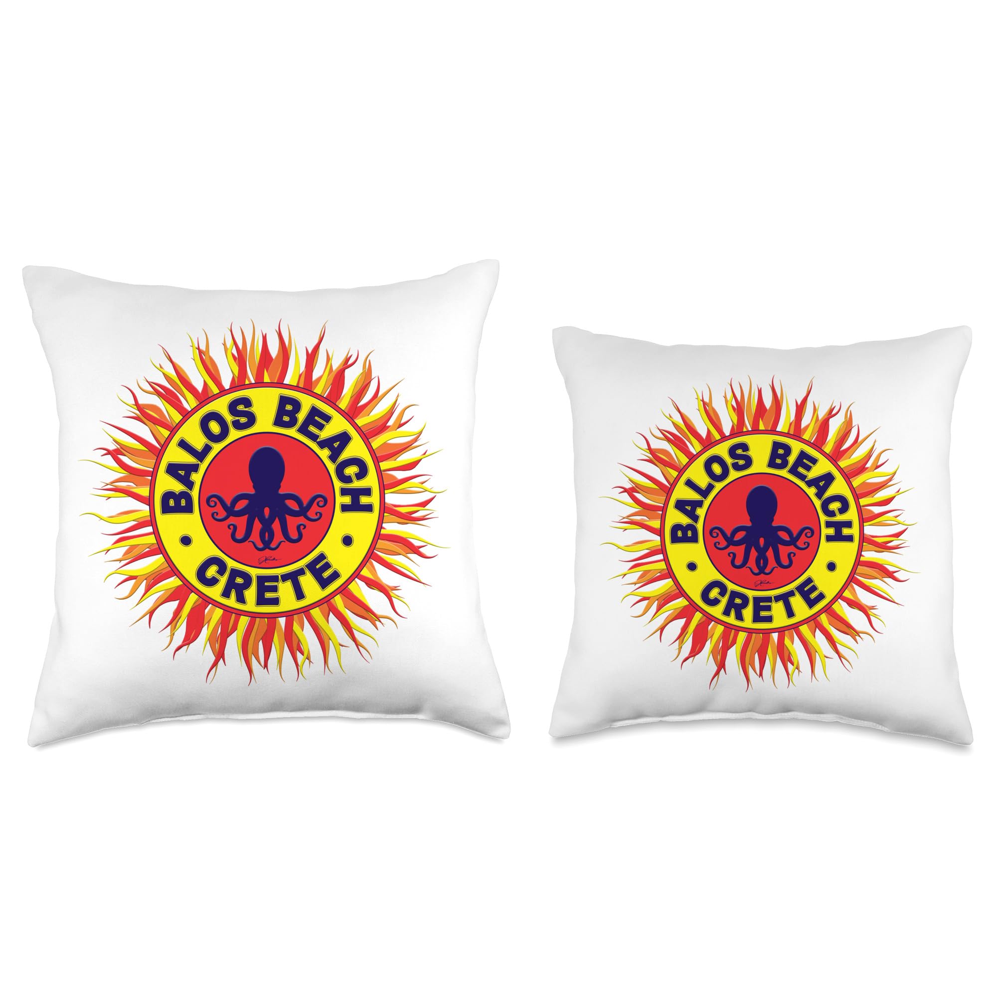 Balos Beach Crete Greece Throw Pillow - Soft Decorative Cushion Cover for Sofa, Bed & Home Decor - Perfect for Living Room, Bedroom & Coastal Themed Spaces