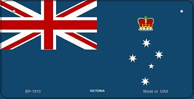 Victoria Flag Novelty Metal Bicycle License Plate BP-1913 - Vintage Bike Accessory for Motorcycles, Scooters & Garage Decor