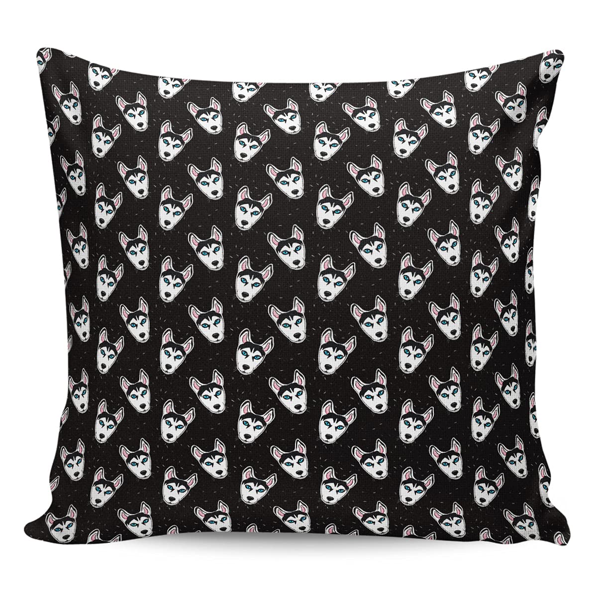 CHARMHOME Husky Dog Pillow Covers 16x16 Inch - Cute Siberian Husky Portrait Square Throw Pillow Cases for Sofa, Couch & Bed Decor - Perfect for Living Room, Bedroom & Home Decor Gifts