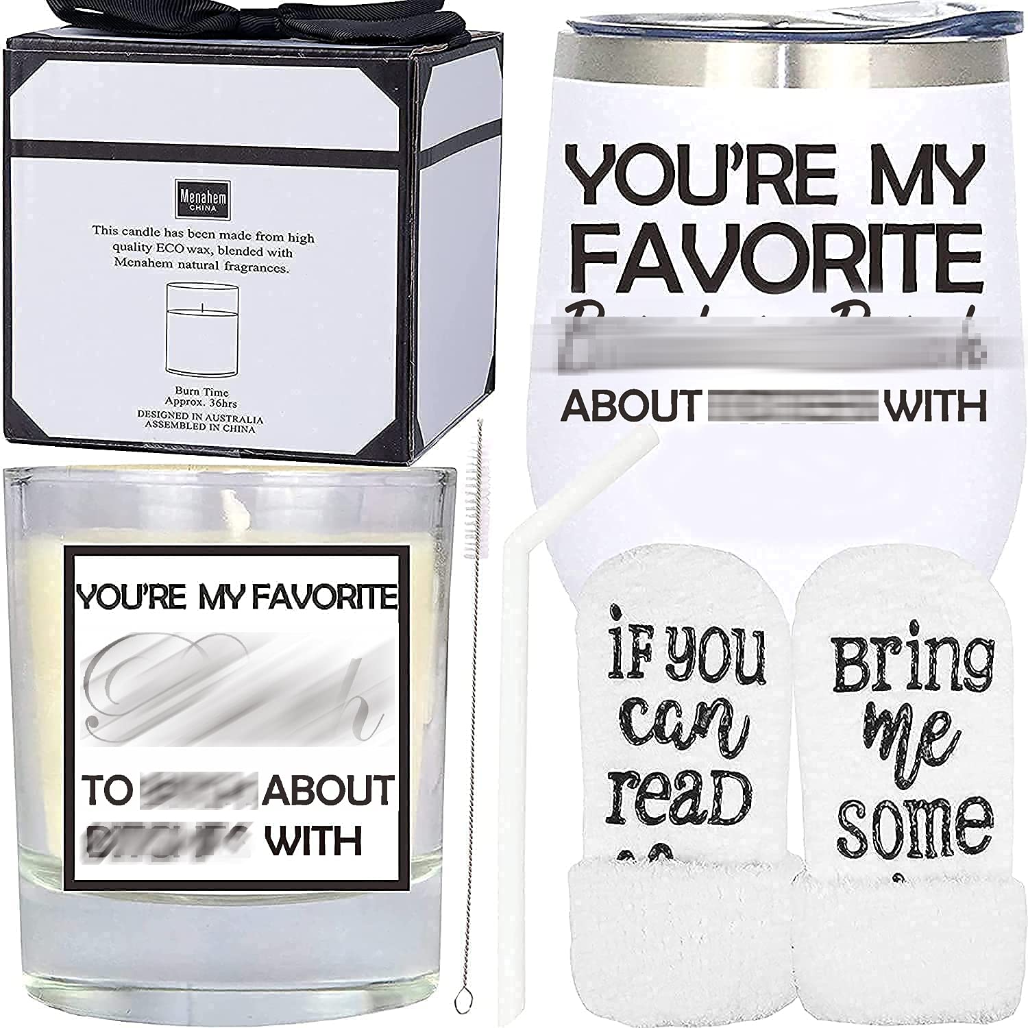Best Friend Gifts Set - Funny BFF Tumbler Cups for Women | Birthday & Friendship Gifts