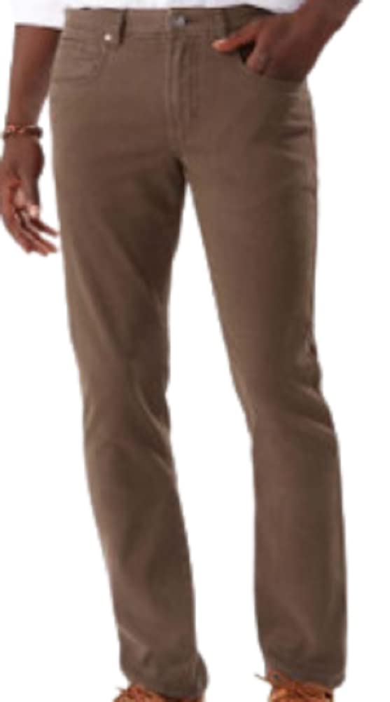 Tommy Bahama Men's Boracay Brushed Twill Stretch Jeans - Comfortable Relaxed Fit for Casual Wear & Travel