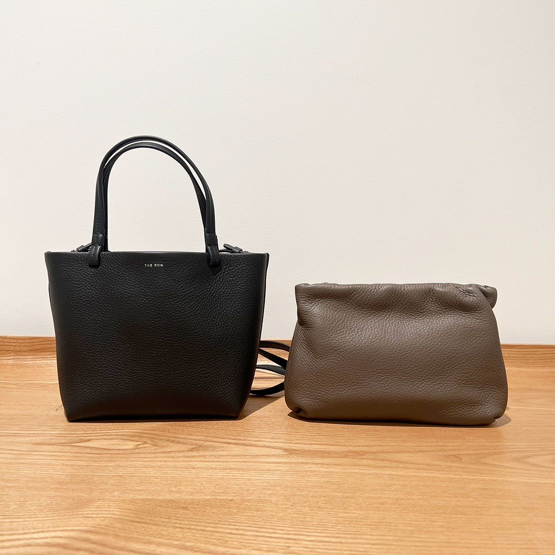 Park Small Tote Grained Leather Handbag in Black - Perfect for Work, Travel & Everyday Use