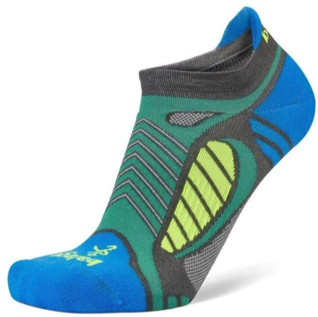 UltraLight No Show Running Socks for Men & Women - Breathable Anti-Slip Athletic Socks (Light Grey/Bright Turquoise) - Perfect for Jogging, Gym Workouts & Daily Wear