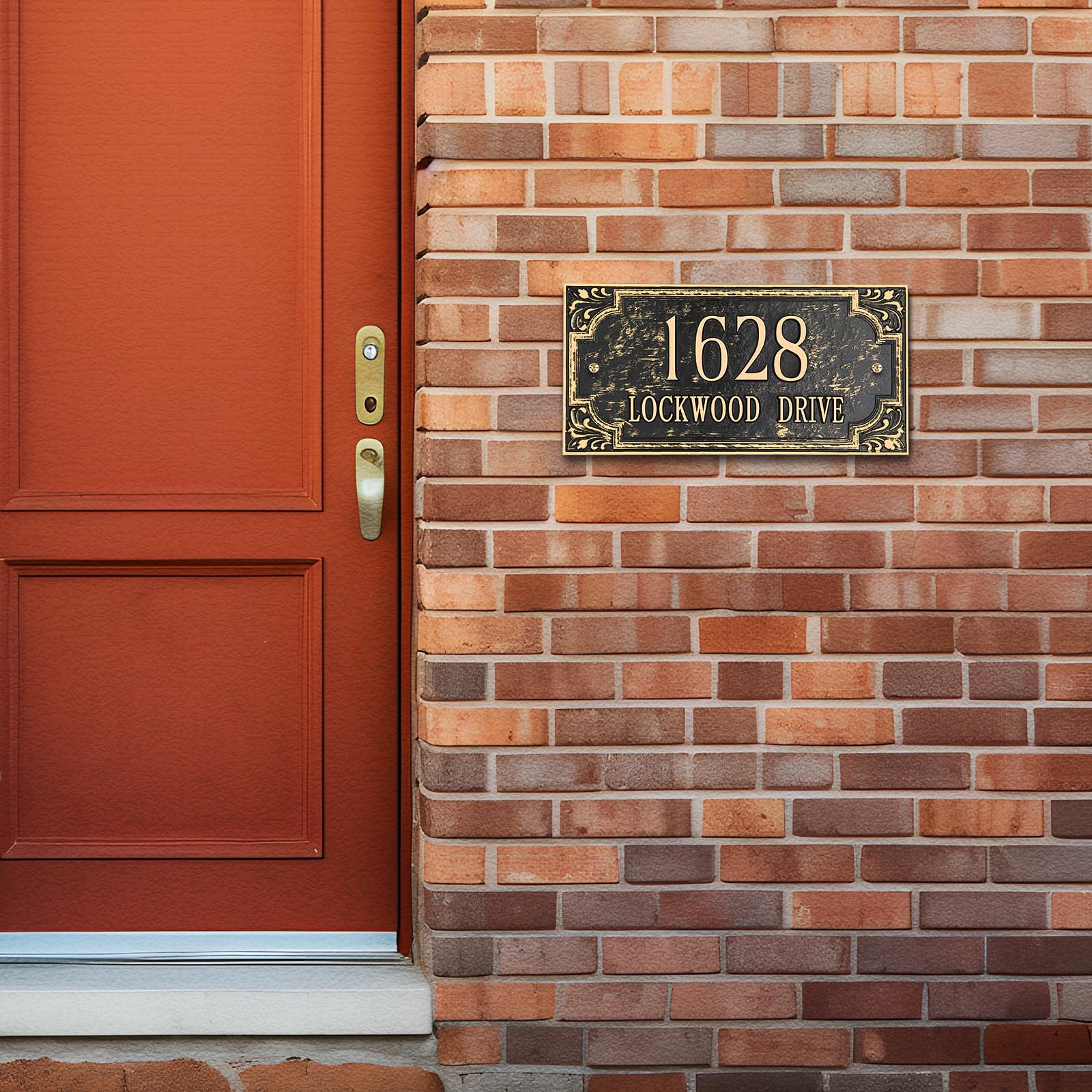 Personalized Metal Address Plaque - Custom House Number Sign for Outside, Fence, Driveway & Apartment (10