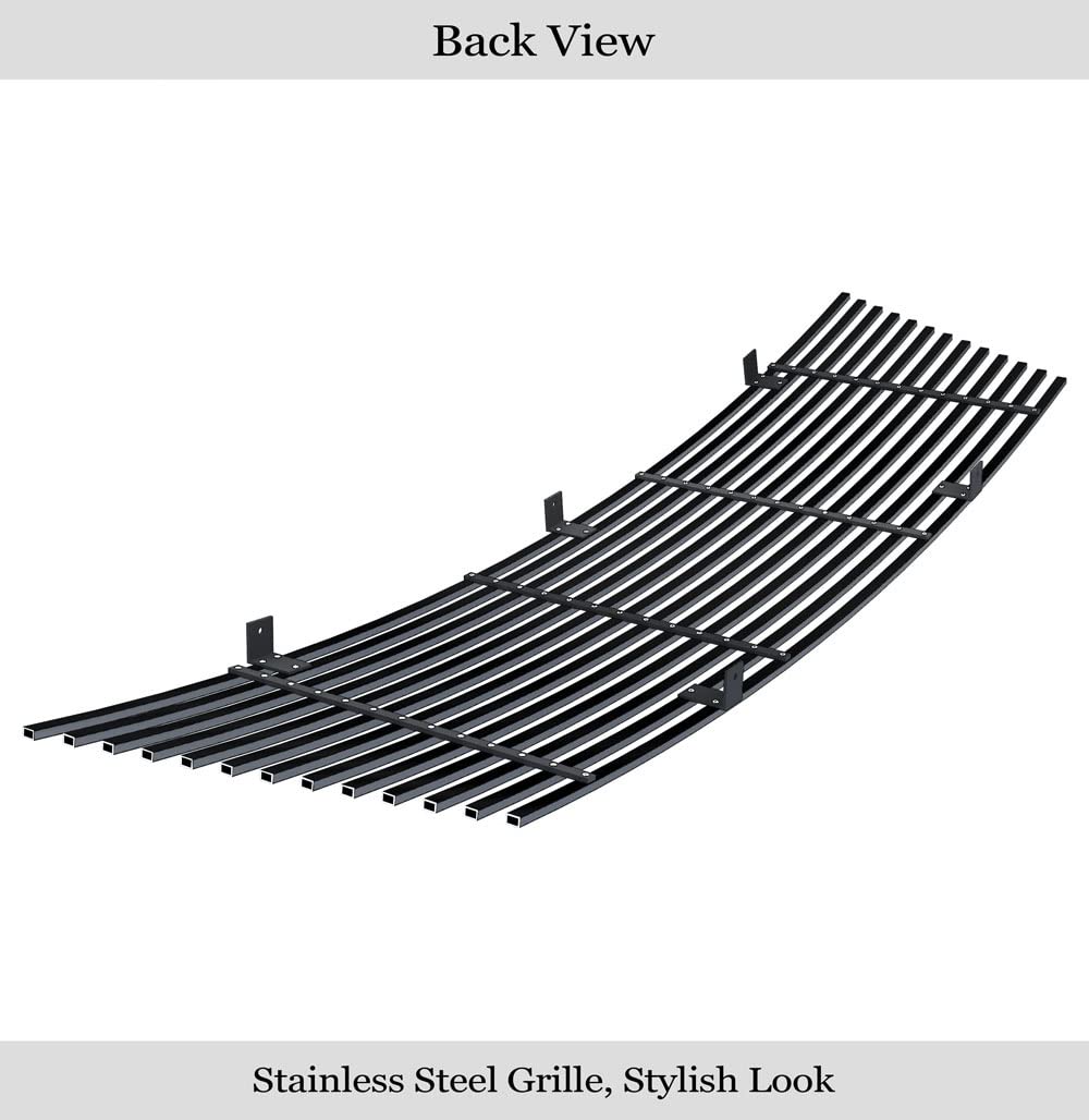 APS Compatible with Ford Ranger 2004-2005 Stainless Steel Black Billet Front Grille Insert - Upgrade Your Truck's Style for Off-Road & Street Driving (F85237H)