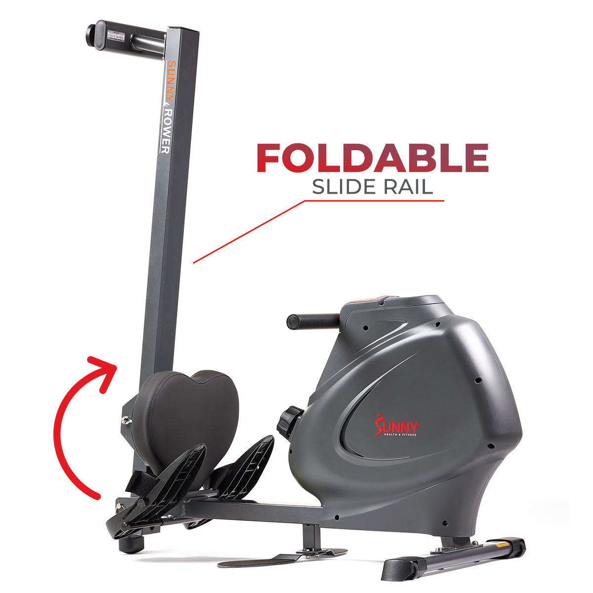 Smart Magnetic Rowing Machine for Home Gym - Adjustable Resistance, Foldable Design with Non-Slip Foot Plates | Perfect for Full-Body Workout, Cardio Training & Small Space Fitness