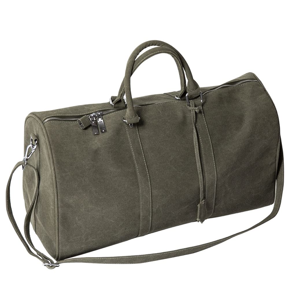 FEANG Large Travel Duffel Bag - 22in Weekender Overnight Bag with Adjustable Shoulder Strap for Men & Women - Water-Resistant Gym Sports Duffel, Perfect for Business Trips, Weekend Getaways & Gym Workouts (Green)