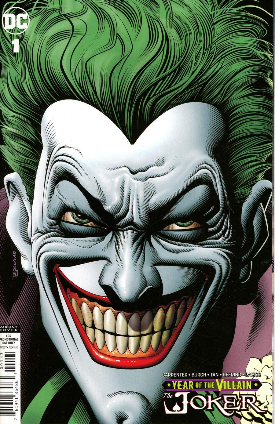 Joker Year of the Villain #1 Brian Bolland Incentive Variant Comic Book - DC Comics Collector's Edition for Display & Investment