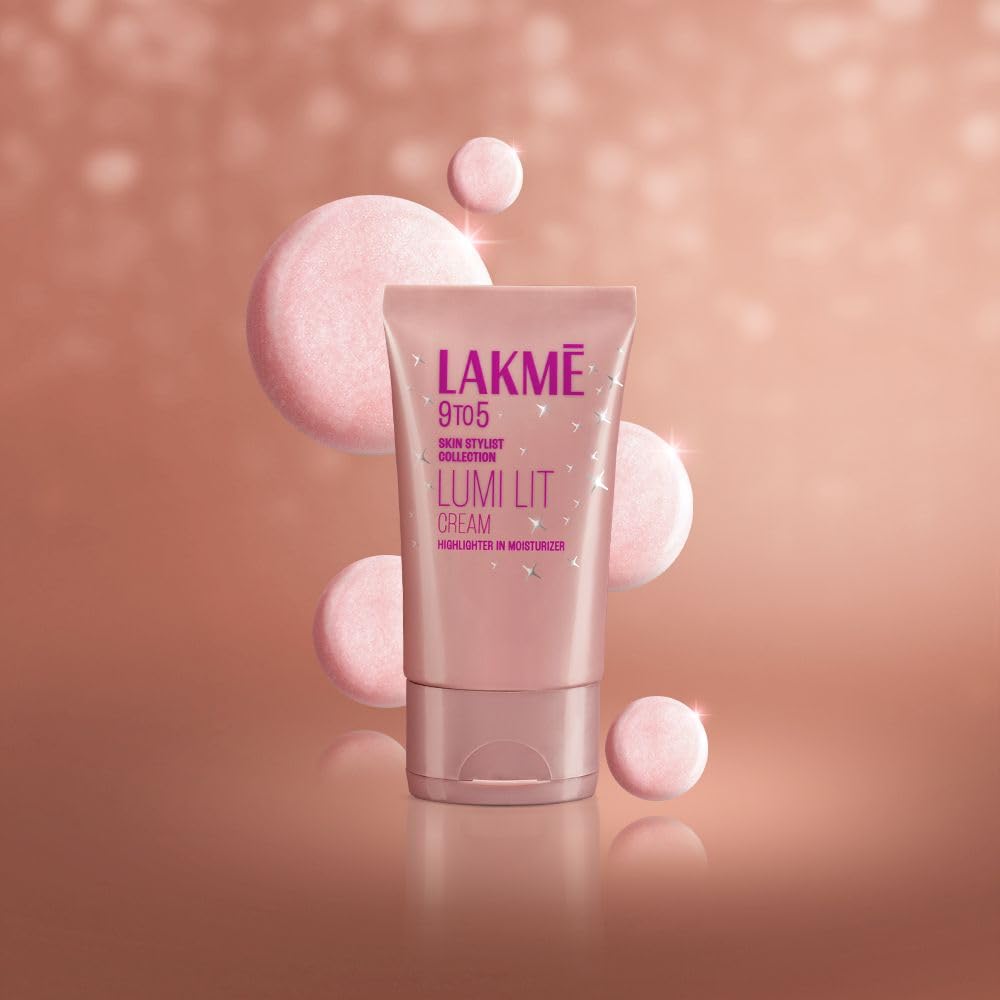 Lakme Lumi Skin Dewy Rose Moisturizing Cream 30g - Hydrating Face Cream for Glowing Skin, Day & Night Use