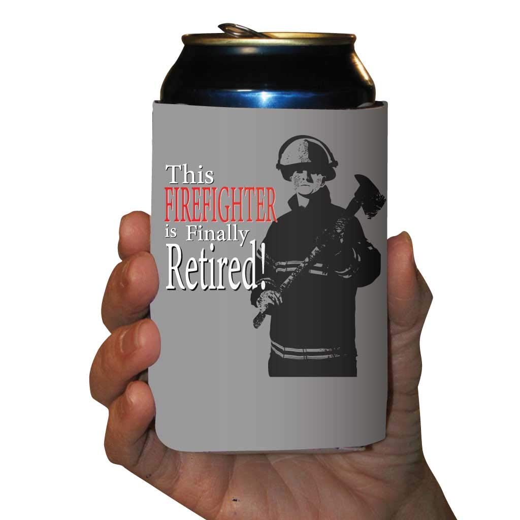 Personalized Firefighter Retirement Party Can Cooler - Custom Insulated Beer Koozie for Retirement Gifts & Celebrations - Perfect for Outdoor BBQs, Beach Parties & Tailgating