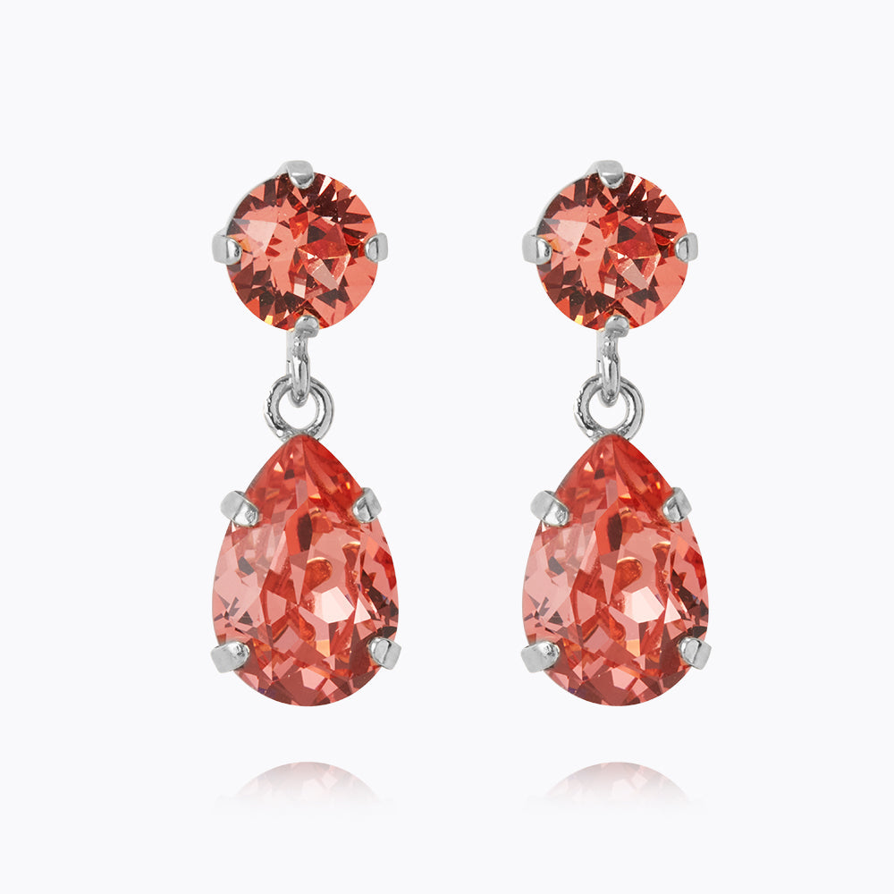 Mini Drop Earrings - Rose Peach Gold Stud Earrings for Women, Dainty Delicate Jewelry Gift for Her, Perfect for Weddings, Parties & Everyday Wear