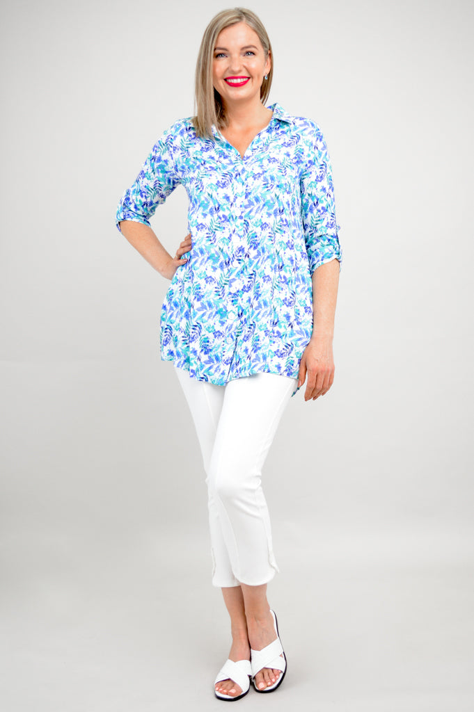 Celine Blouse Women's Linen Bamboo Shirt | Melbourne Style Summer Top | Perfect for Office Wear & Casual Outings