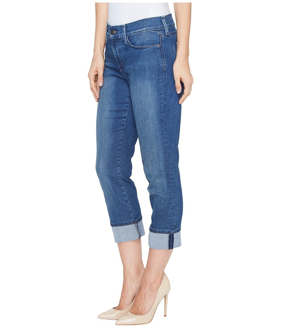 NYDJ Women's Dayla Wide Cuff Capri Jeans - Stretch Denim Pants for Casual Wear & Summer Outfits | Comfortable Mid-Rise Fit for Work, Travel & Everyday Style