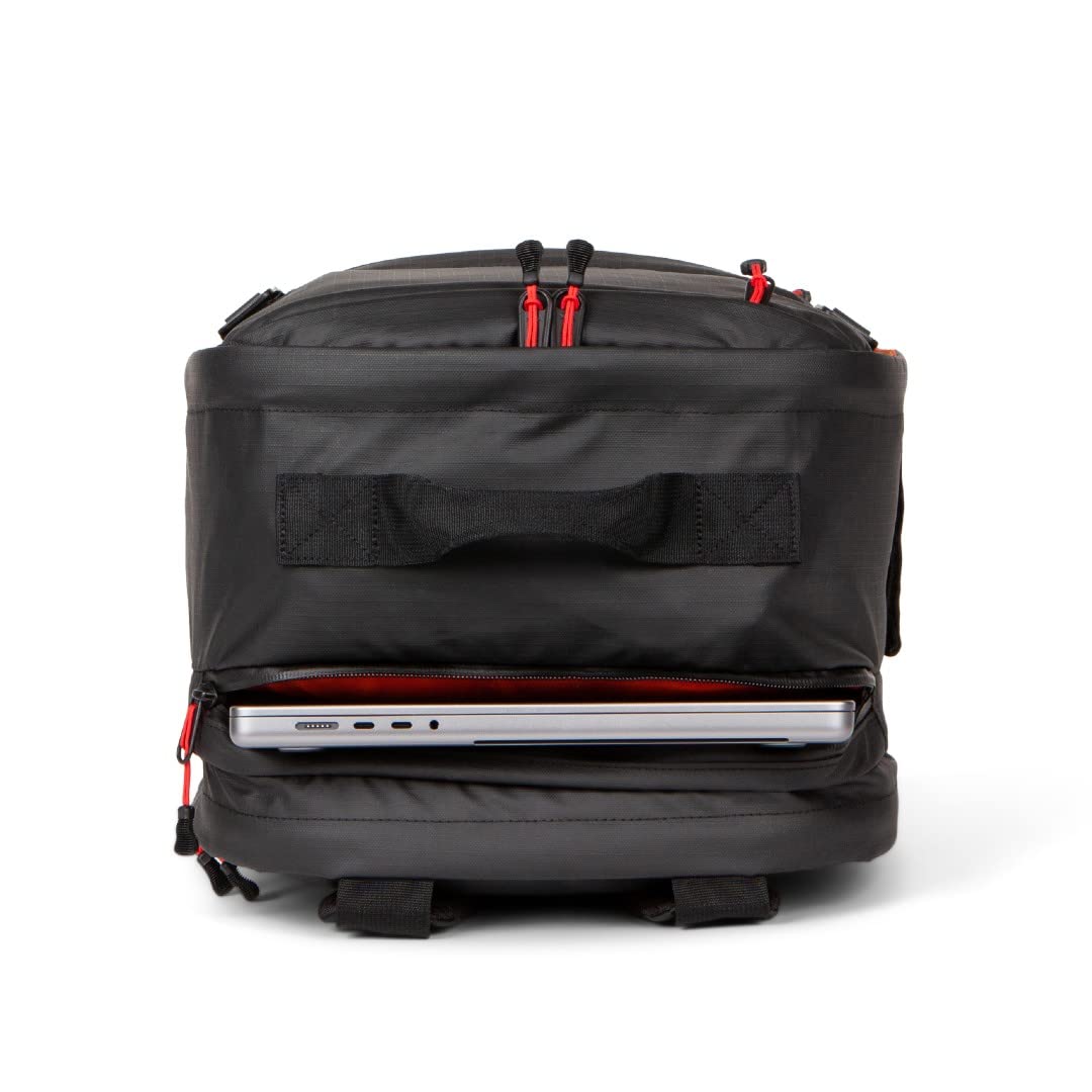 Two Wheel Gear Convertible Pannier Backpack PLUS - 30L Weatherproof Bike Commuter & Laptop Bag | Recycled Ripstop Material | Black | Perfect for Cycling to Work & Business Travel