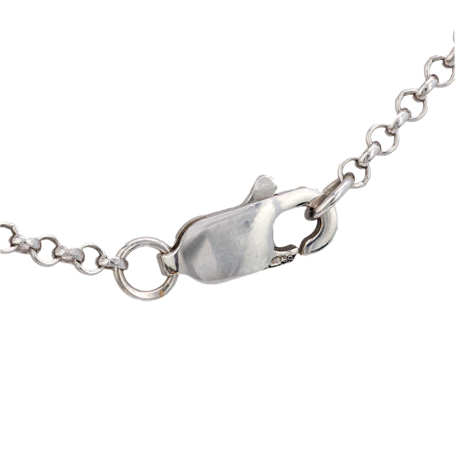 Vintage Italian Diamond 18K White Gold & Silver Enamel Cherry Necklace - Elegant Jewelry for Women, Perfect Gift for Anniversary, Birthday & Special Occasions
