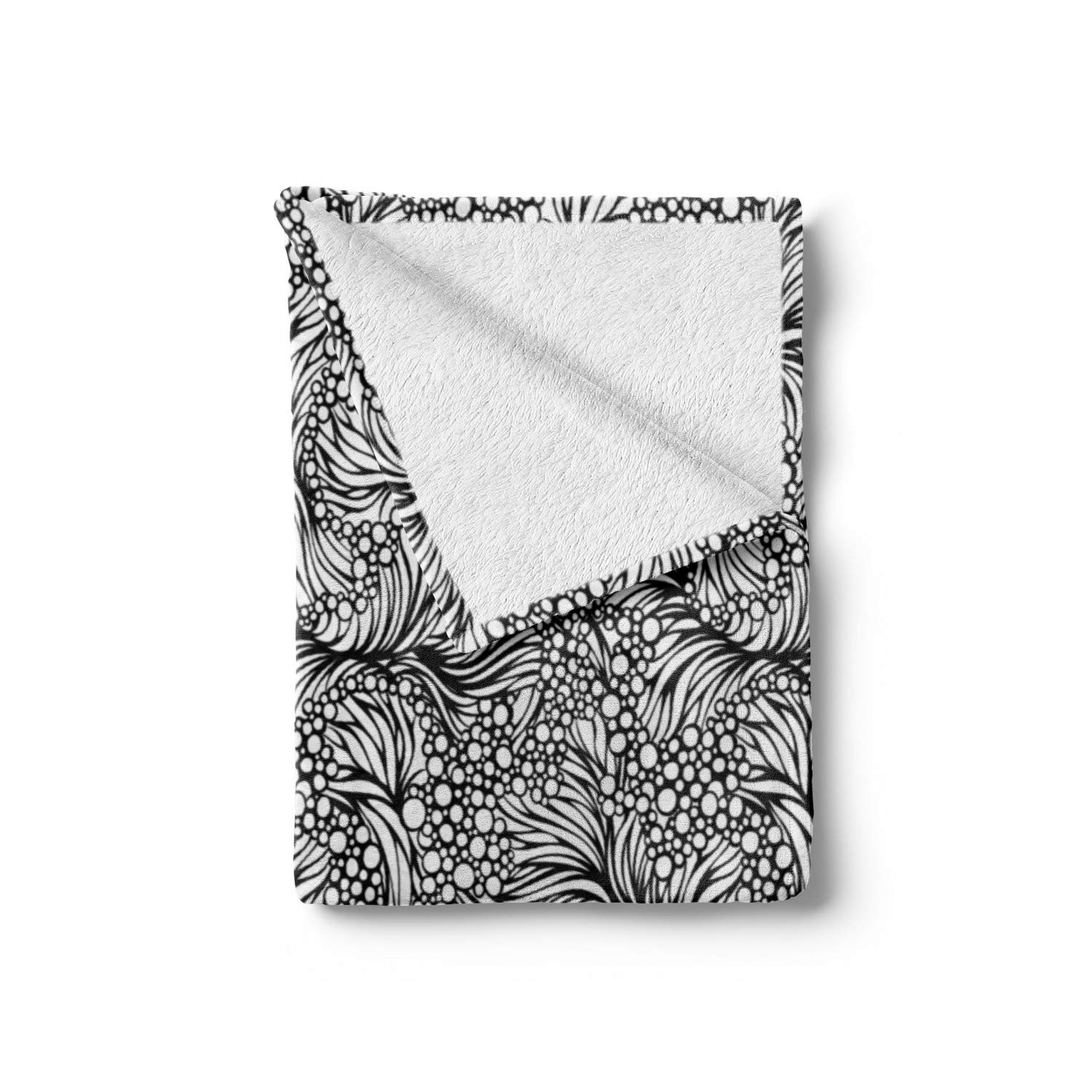 Ambesonne Black and White Flannel Fleece Throw Blanket - 70
