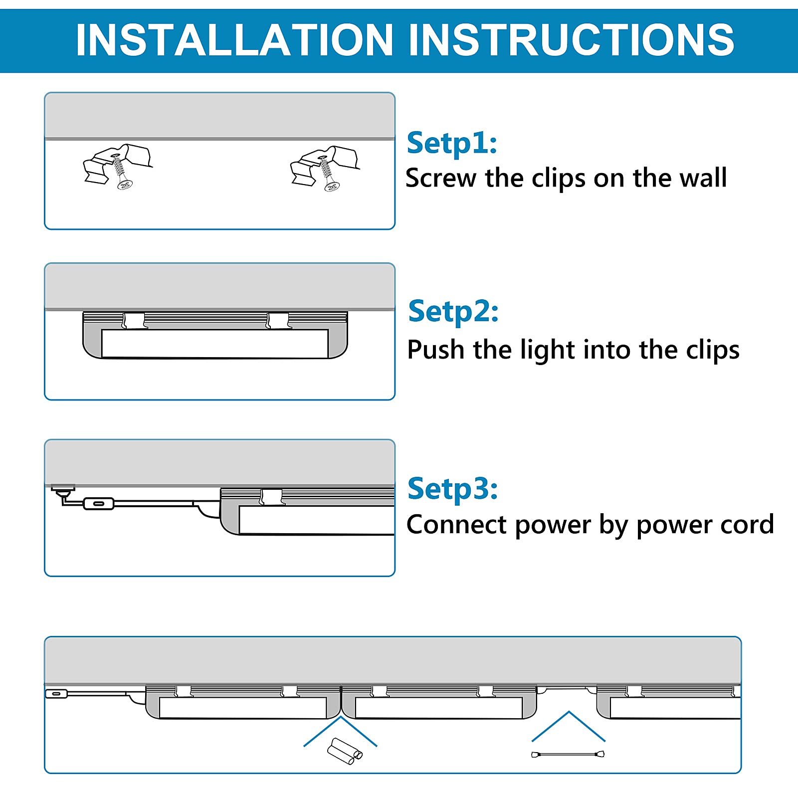 6-Pack 8FT LED Shop Lights, 120W Super Bright 18800LM 5000K Daylight White, Linkable 96