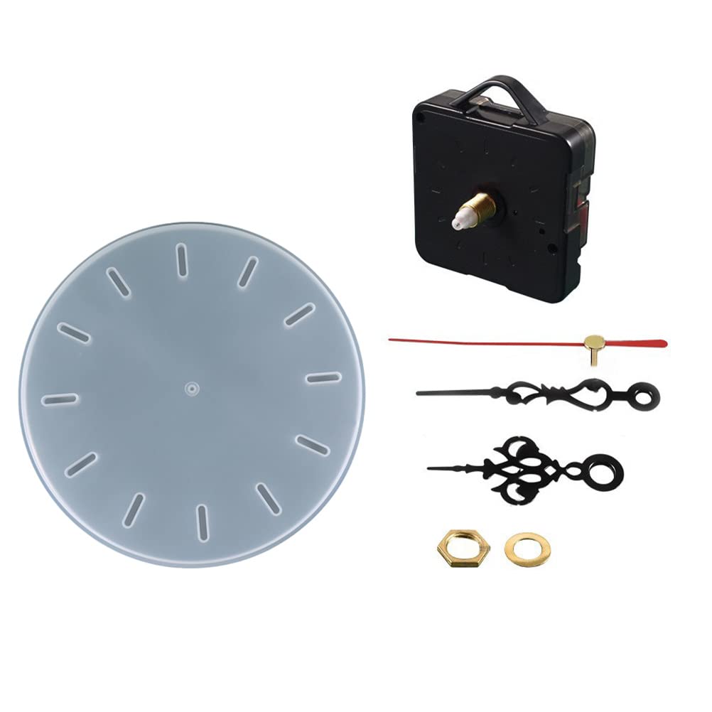 EXCEART DIY Epoxy Resin Clock Mold Set - Round Silicone Molds for Handmade Desktop Clocks, Kids Craft & Home Decoration - Perfect for DIY Gifts, Office Decor & Craft Projects