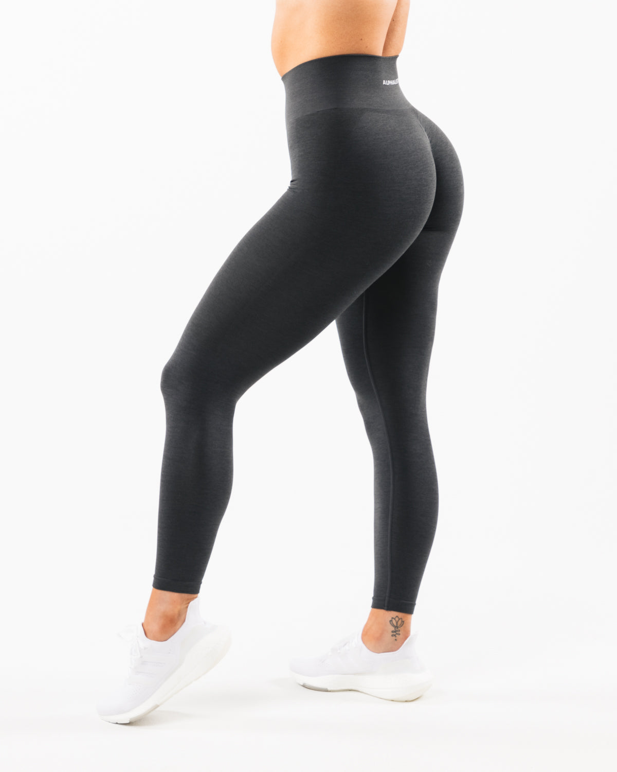 Amplify High Waist Leggings for Women - Tummy Control Workout Yoga Pants - Shadow Black - Perfect for Gym, Running & Everyday Wear
