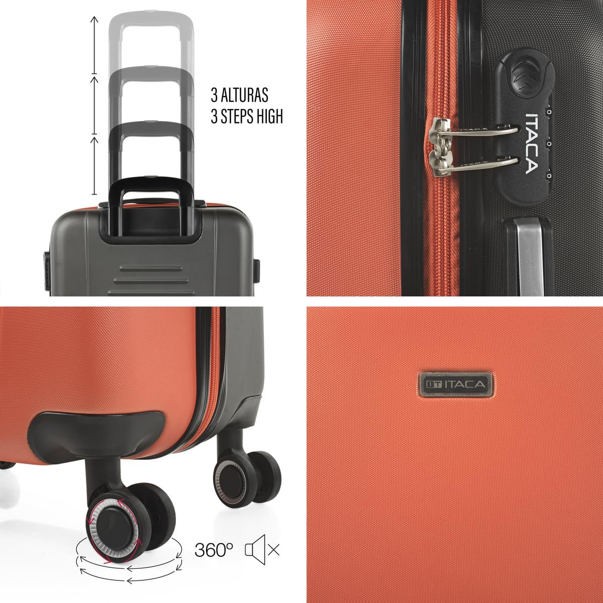 55cm Coral-Anthracite Carry-On Luggage - Lightweight Cabin Suitcase for Air Travel, Weekend Getaways & Business Trips | TSA Approved Hand Luggage
