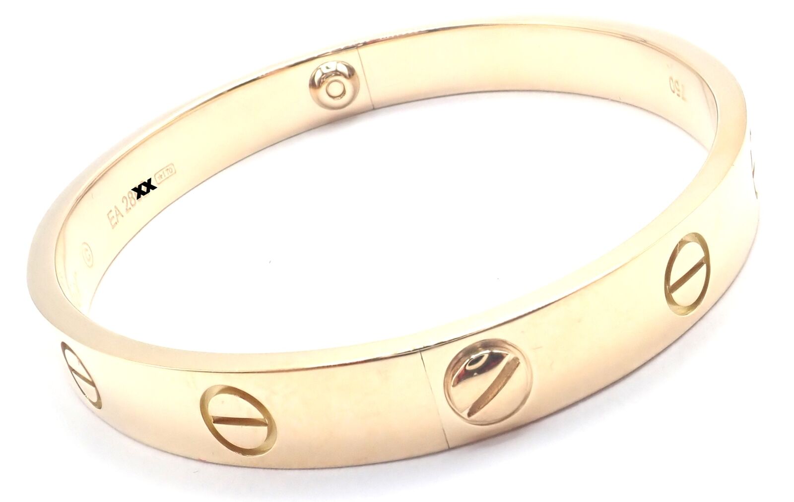 Authentic Cartier 18K Yellow Gold Love Bangle Bracelet Size 16 - Luxury Jewelry Gift for Women, Anniversary & Special Occasions