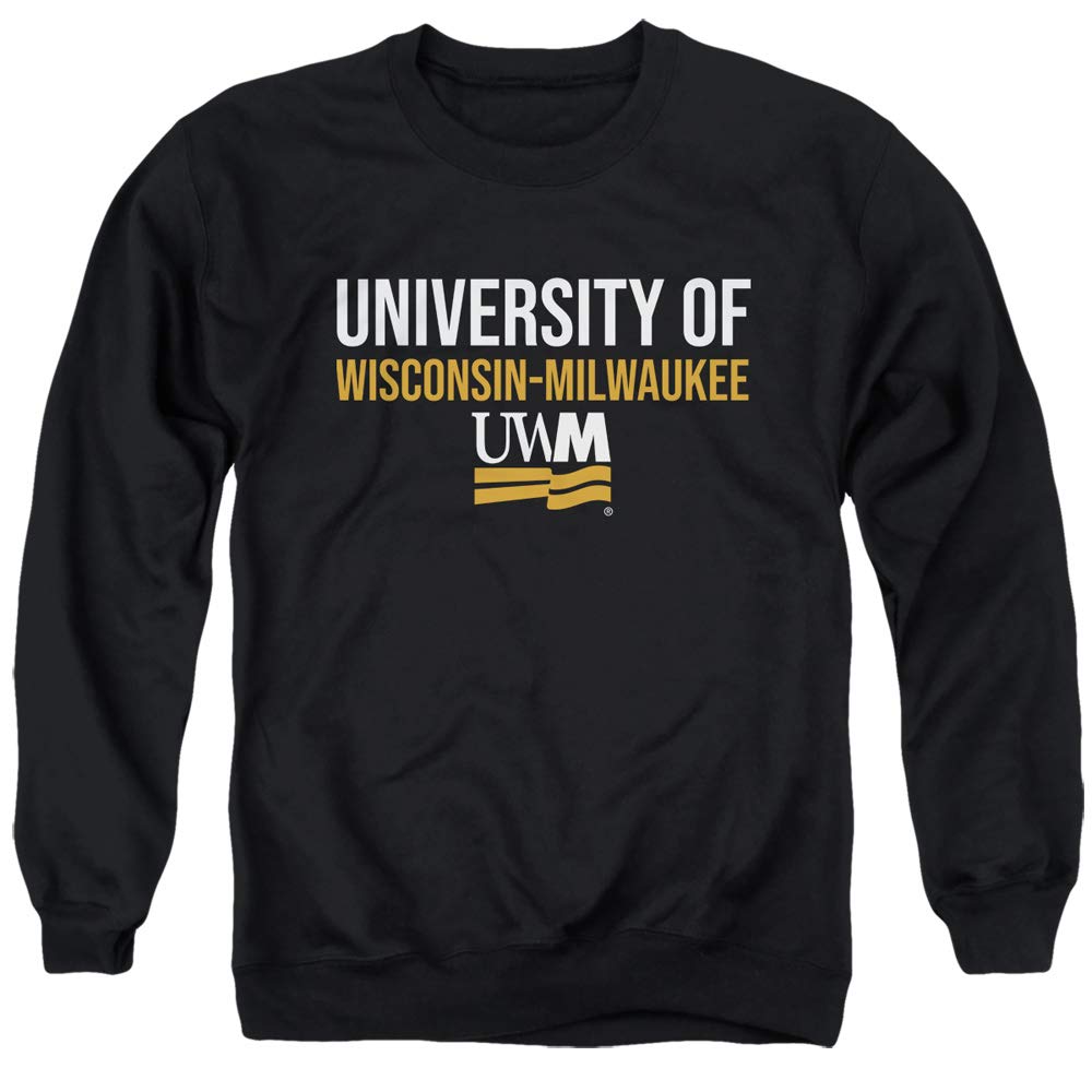 University of Wisconsin-Milwaukee Official Stacked Logo Unisex Crewneck Sweatshirt | Comfortable Cotton Pullover for Men & Women | Perfect for Campus Wear, Game Days & Alumni Pride