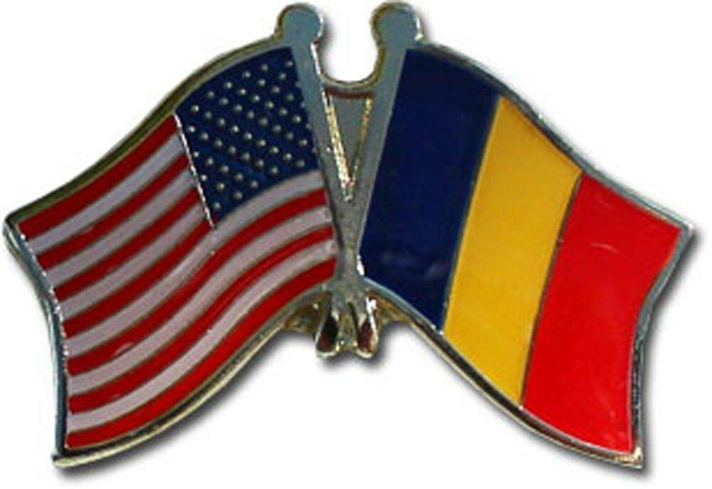 50 Pack USA & Romania Friendship Flag Hat Lapel Pins - Perfect for Sports Events, Parades, and Patriotic Celebrations