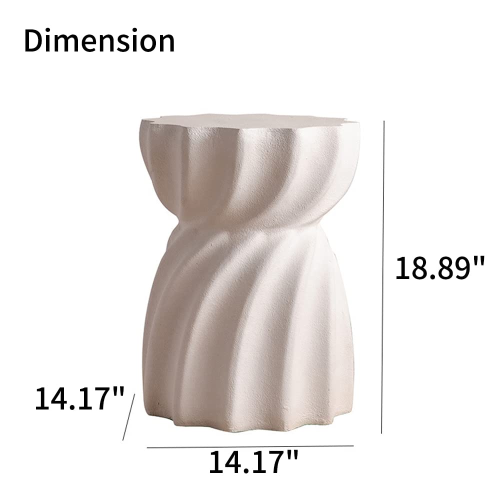 Nordic Minimalist White Coffee Table - Retro Small End Table for Dining Room, Cafe & Home Decor | Perfect for Living Room, Bedroom & Office Use