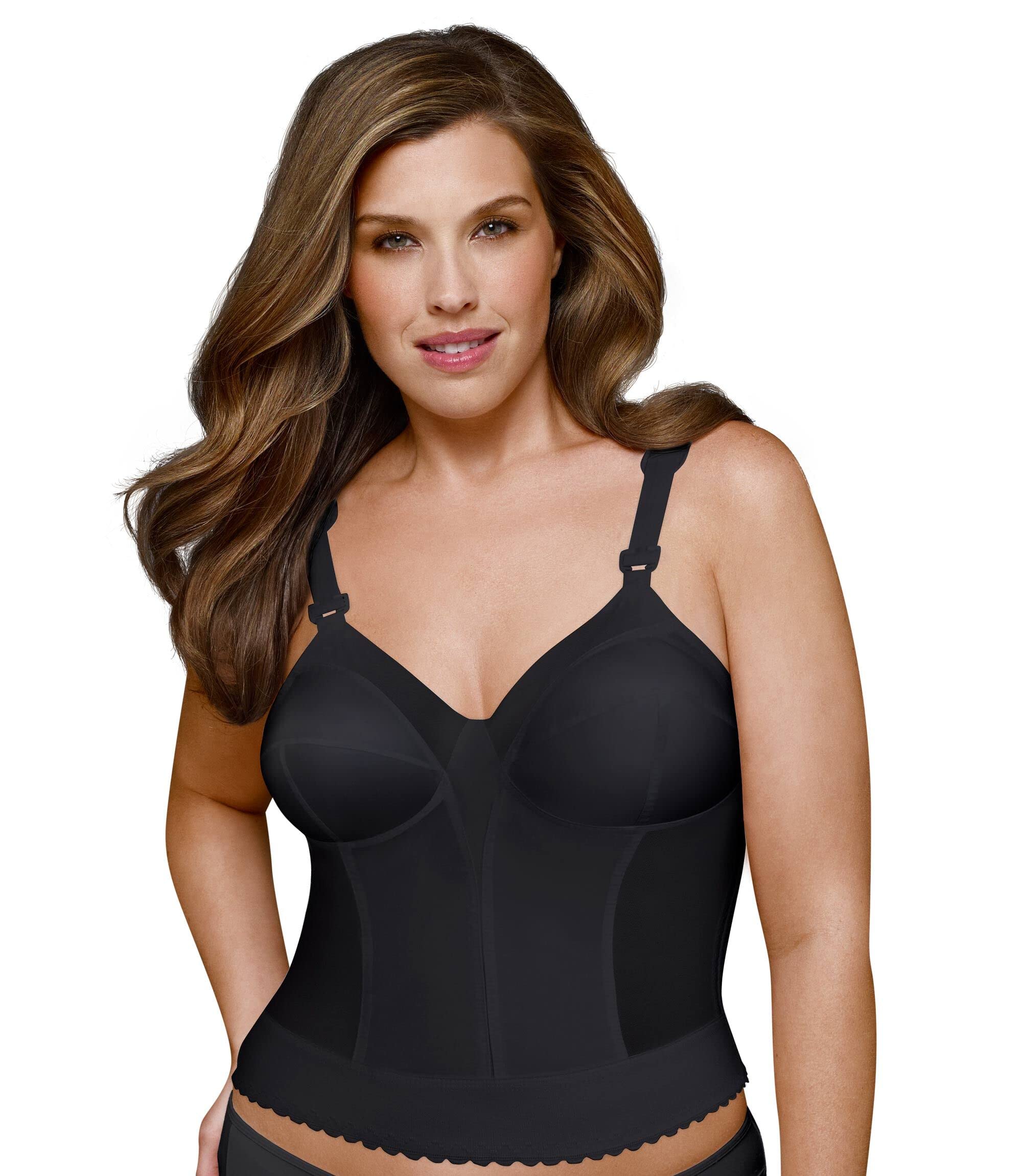 Exquisite Form 5107532 Wireless Slimming Bra - Posture Support Longline Back Closure for Women | Perfect for Yoga, Workouts & Everyday Comfort