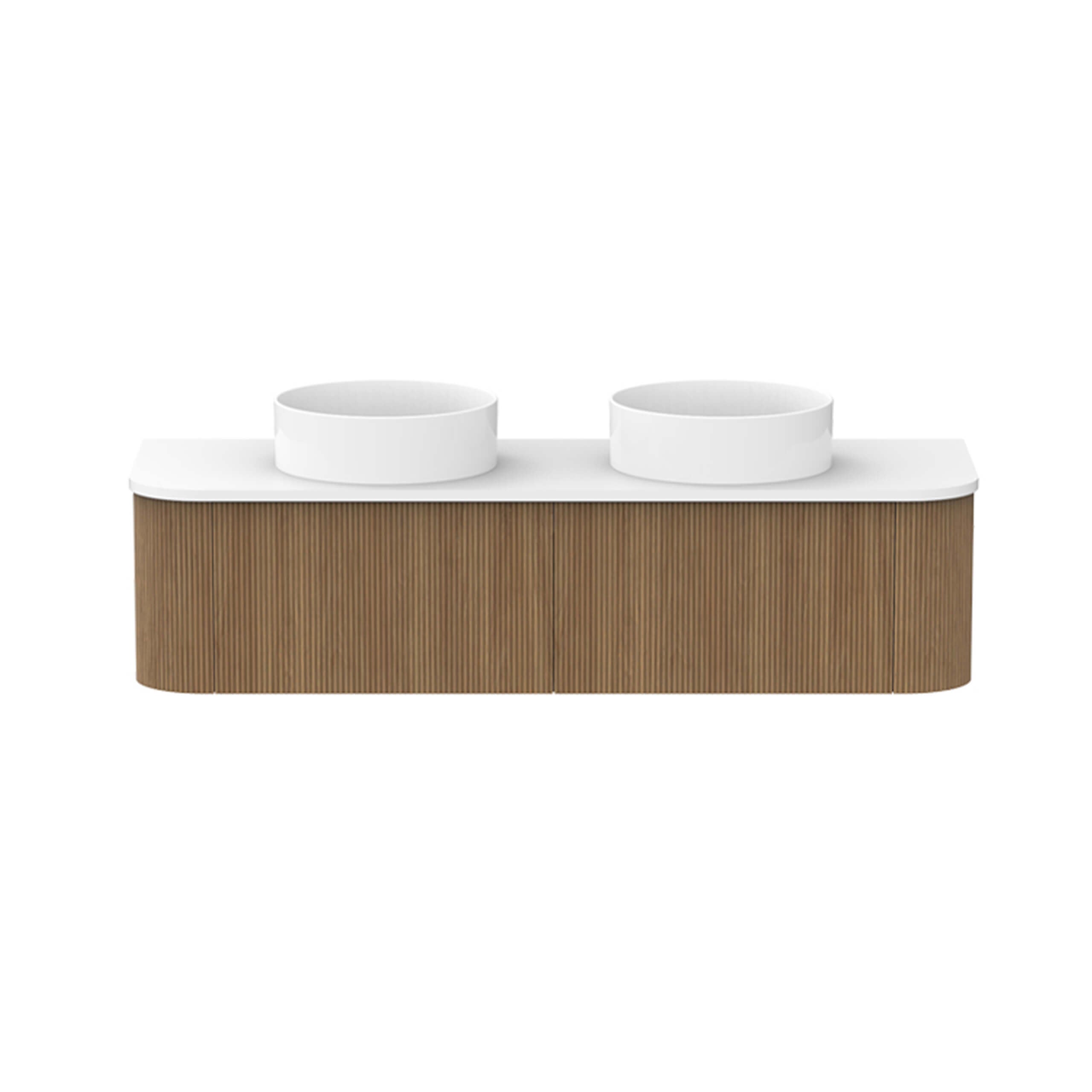 ADP Waverley Wall-Mounted Bathroom Vanity with Durasein Solid Surface - Modern Floating Sink Cabinet for Small Spaces & Contemporary Bathroom Design